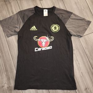 ADIDAS CHELSEA TRAINING COTTON FOOTBALL SHIRT SOCCER BLACK SIZE S